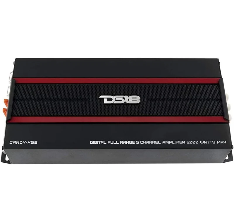 DS18 CANDY-X5B Class D 5 Channels, 2000 Watts Max W/ Remote Sub Level Controller -NEW