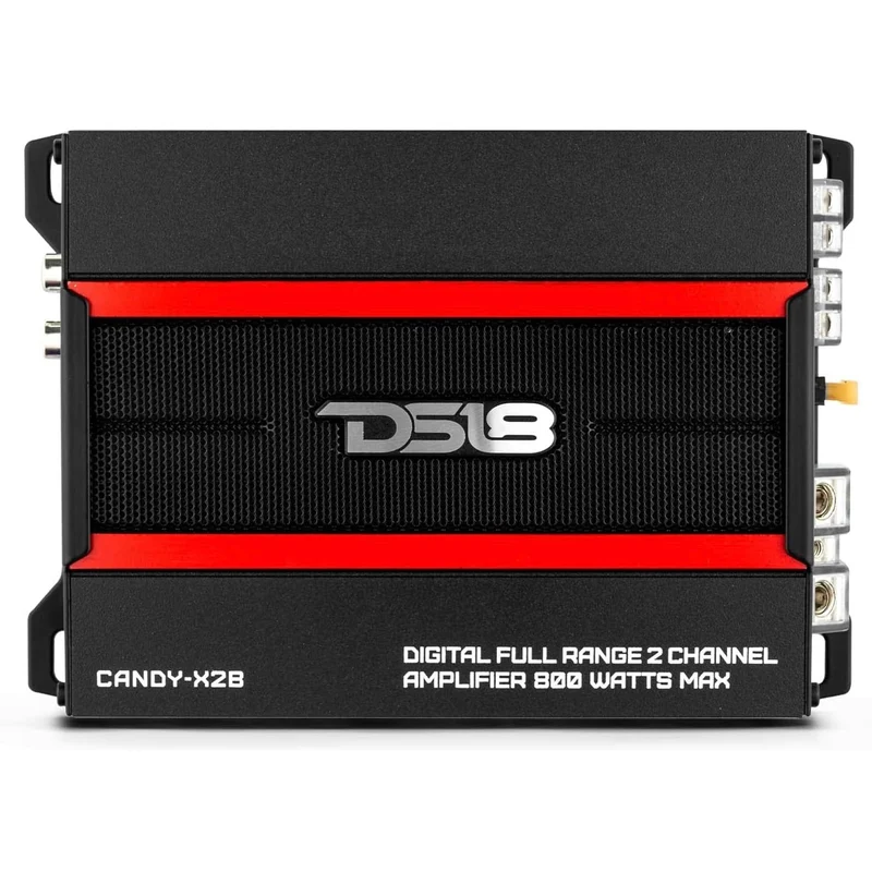 DS18 CANDY-X2B Compact Full-Range Class D 2-Channel Car Amplifier 800 Watts