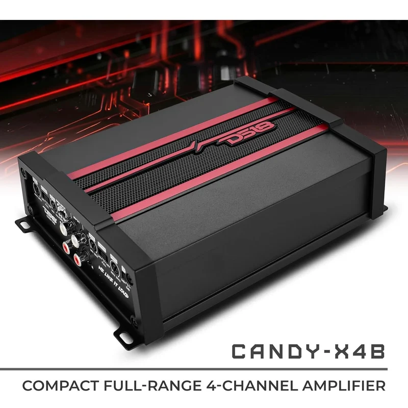 DS18 CANDY-X4B Car Amplifier 4-Channel Class D, 1600W Peak Power Compact Size - New