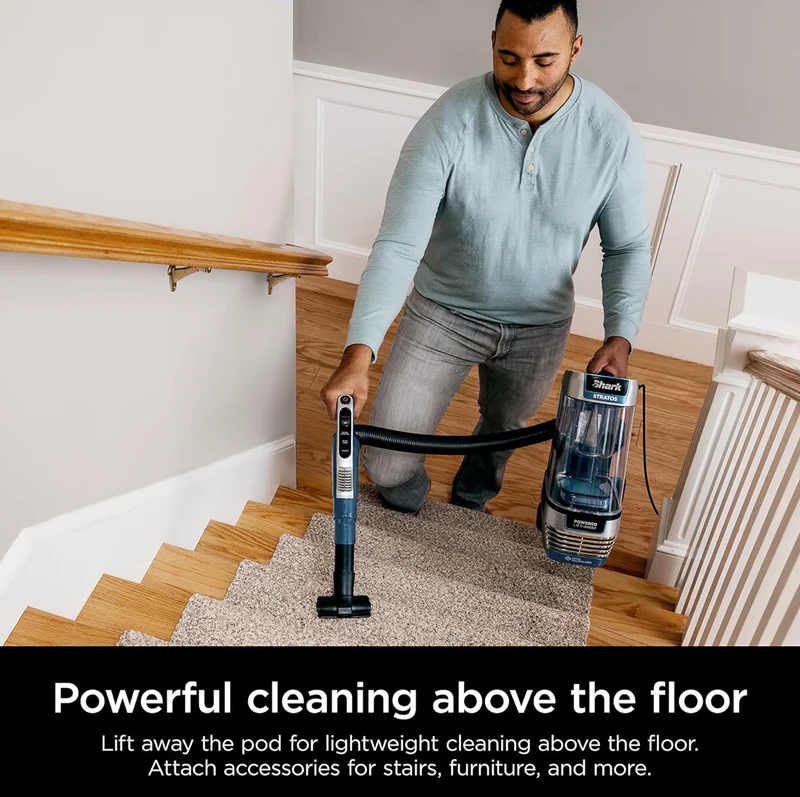 Shark Upright Vacuum, Stratos with DuoClean PowerFins, HairPro, Powered Lift-Away - NEW