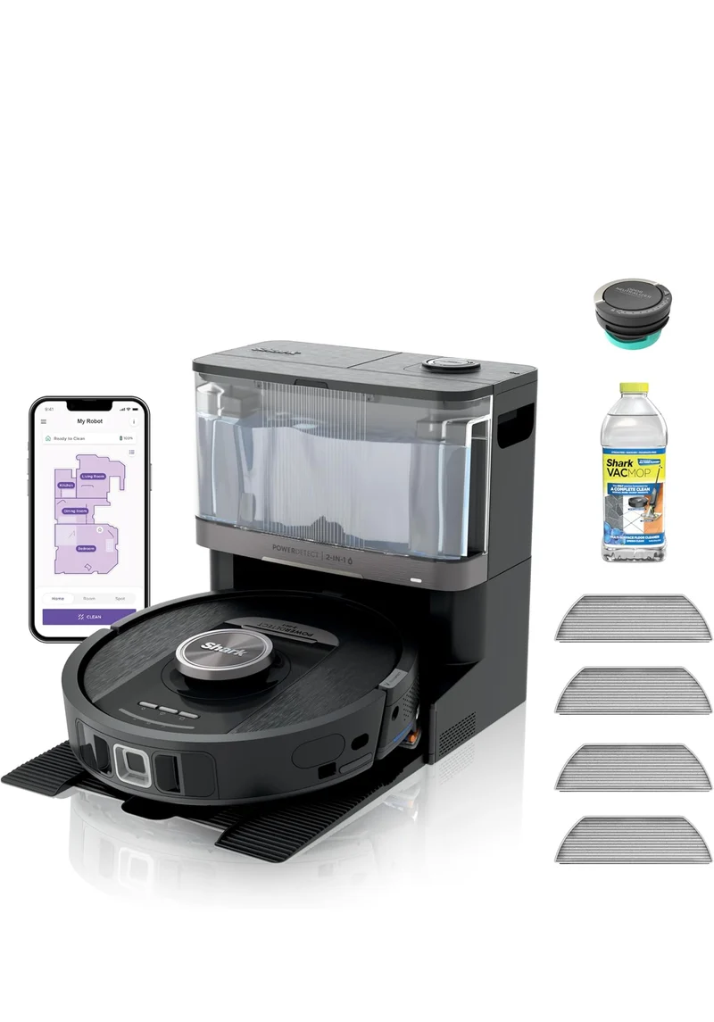 Shark Power Detect NeverTouch, Self-Empty & Self-Refill, Robot Vacuum and Mop - NEW