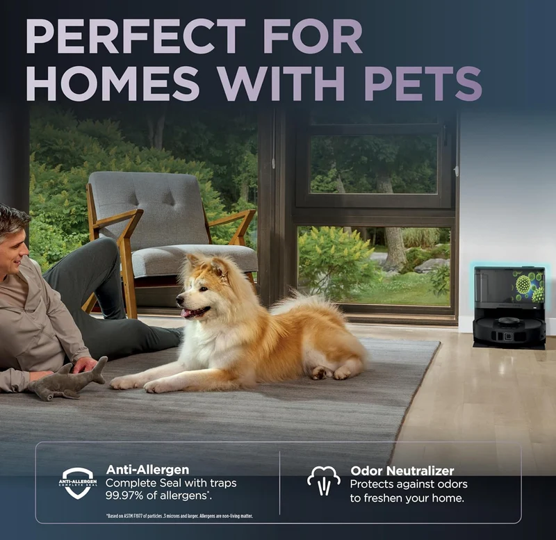 Shark Robot Vacuum & Mop Combo, PowerDetect NeverTouch, Self-Emptying & Self-Refilling