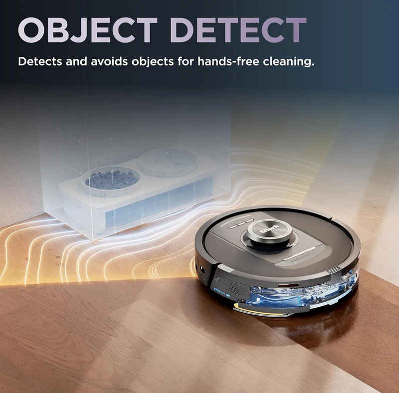 Shark Robot Vacuum & Mop Combo, PowerDetect NeverTouch, Self-Emptying & Self-Refilling