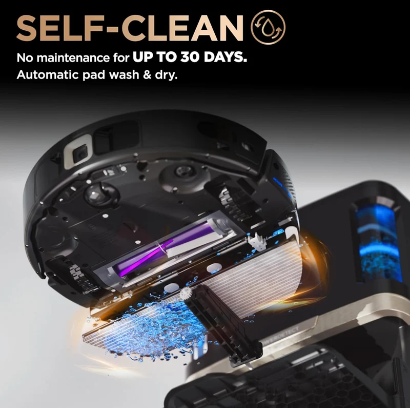 Shark Robot Vacuum & Mop Combo, PowerDetect NeverTouch Pro, Self-Emptying - NEW