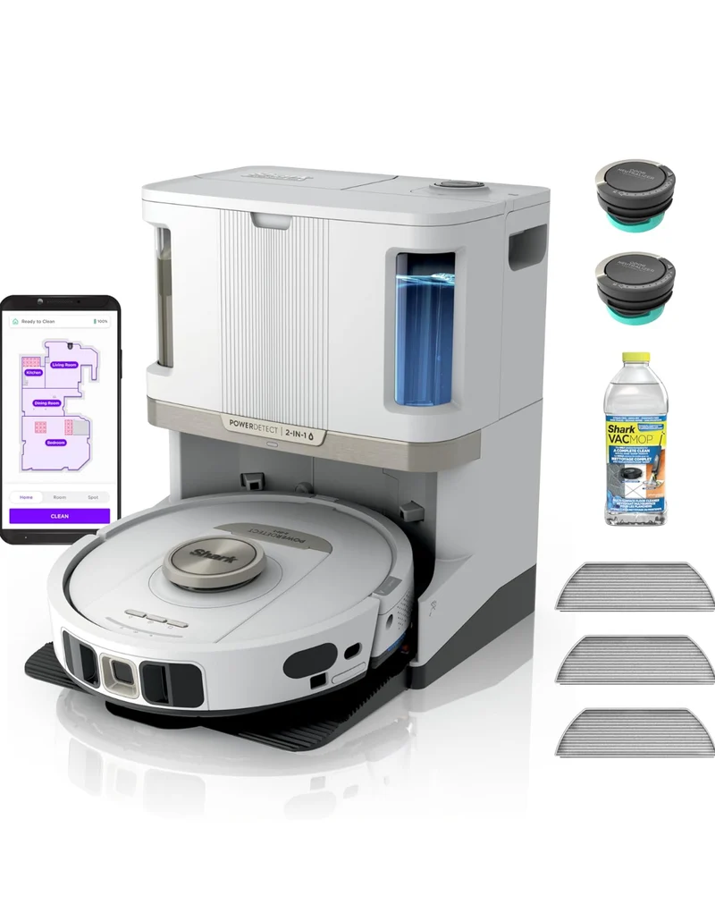 Shark Robot Vacuum & Mop Combo, PowerDetect NeverTouch Pro, Self-Emptying - NEW