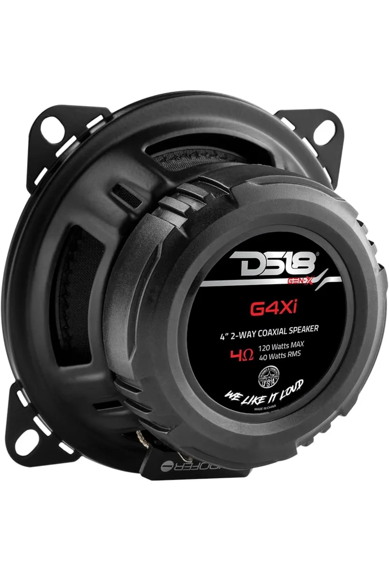 DS18 G4Xi GEN-X 4" 2-Way Coaxial Speakers 120 Watts Max Power 4-Ohm - PAIR
