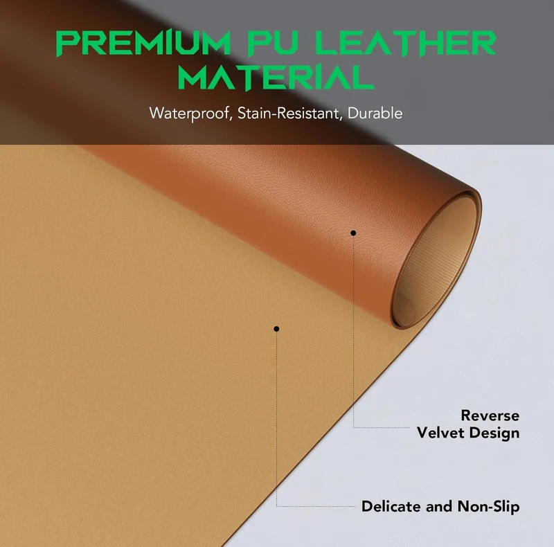 Black Shark Non-Slip Desk Mat, Gaming Mouse Pad (23.6" x 13.7" x 0.12")- Manta P8 Brown