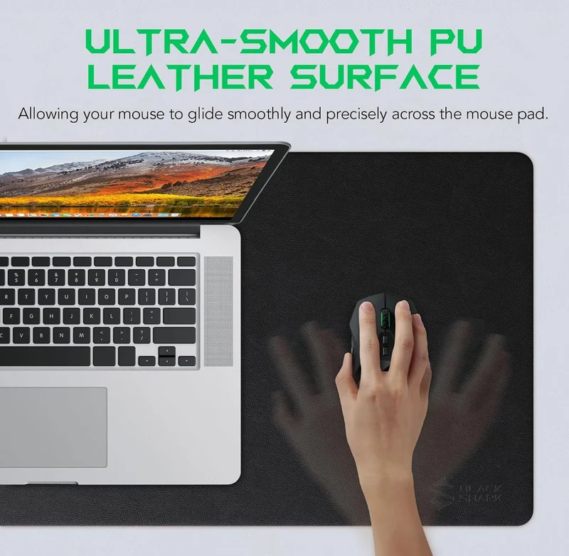 Black Shark Multifunctional Large Desk Pad, Gaming Mouse Pad Manta P11 - Black