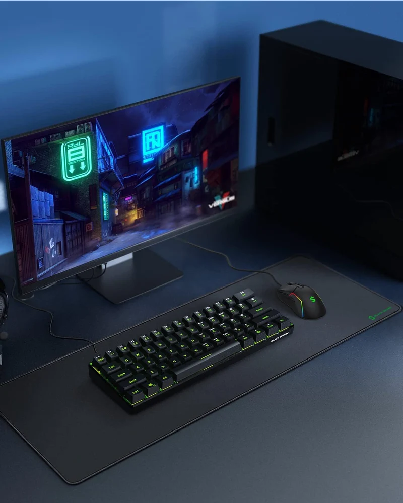 Black Shark Gaming Mouse Pad Desk Mat (31.5” x 11.8” x 0.15”) Non-Slip Rubber Base - NEW