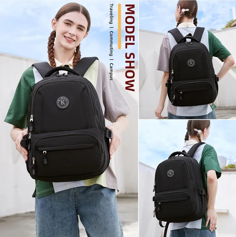 Laptop Backpack for Women Men 17 Inch , Anti Theft Carry on Travel Backpacks, Water Resistant College Bookbag Large Kids School Bag for Teens Boys Girls Business Work Back Pack Casual Daypack Black