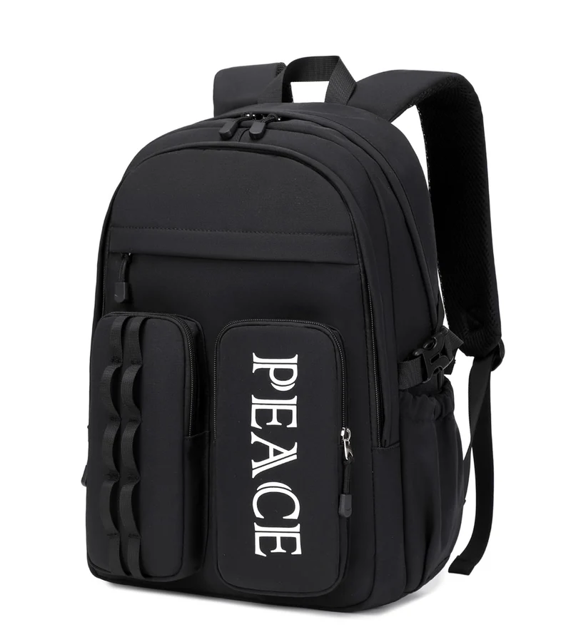 College Bookbag Laptop Backpacks 15.6 Inch Kids Elementary School Bag for Teens Girls Boys Water Resistant Sport Travel Back Pack Women Men Work Business Computer Rucksack Black