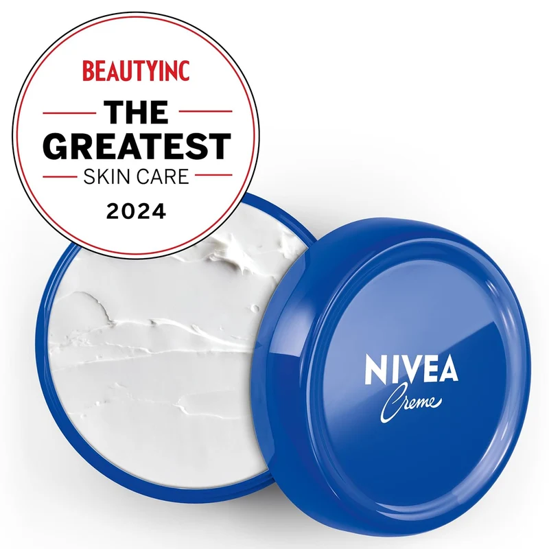 NIVEA Creme Face, Hand and Body Moisturizer Cream, Rich Body Cream for Dry Skin with Provitamin B5- All Skin Types, 16 Oz Jar (2 PK)