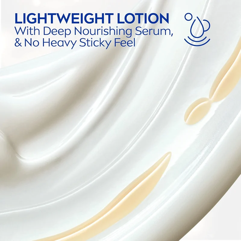 NIVEA Shea Nourish Body Lotion for Dry Skin with Hyaluronic Acid, Shea Butter and Deep Nourishing Serum, 48-Hour Body Moisturizer, 16.9 Fl Oz Pump Bottle - 3PK