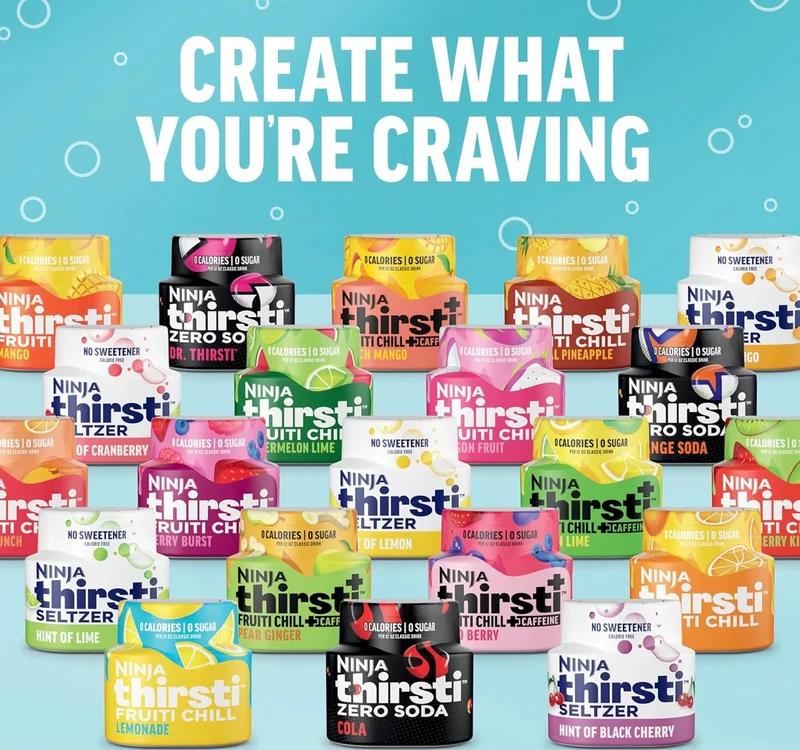Ninja Thirsti Flavored Water Drops, ZERO SODA Cola, Classic Soda Flavors Makes 17, 12oz drinks - 3 Pack