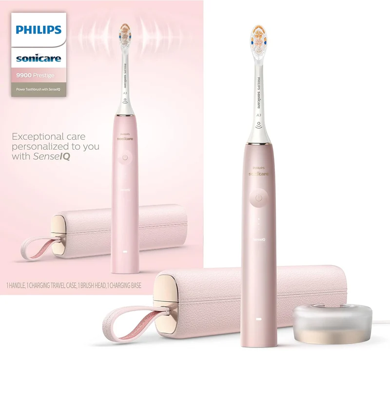 Philips Sonicare 9900 Prestige Rechargeable Electric Power Toothbrush with SenseIQ - (Pink)