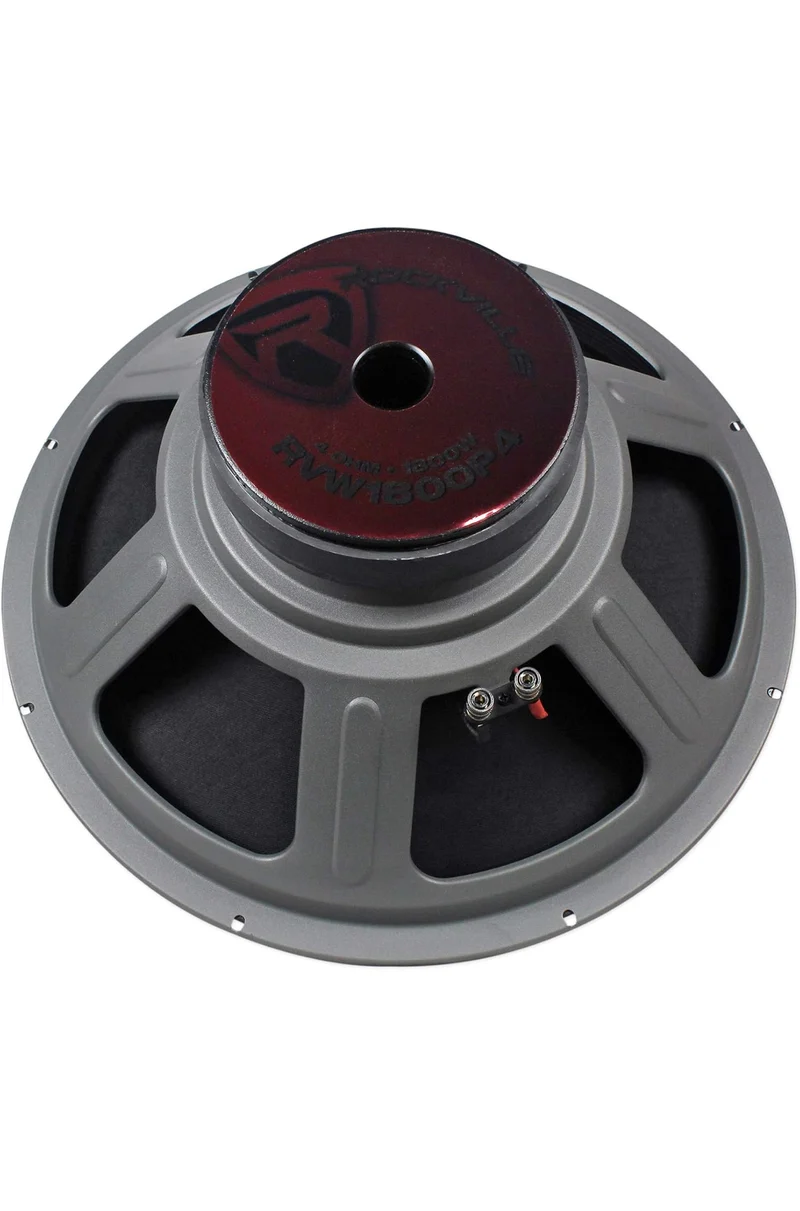 Rockville RVW1800P4 1800W 18" Raw DJ Subwoofer 4 Ohm, 107oz Magnet, High Excursion, Durable Build, for DJs and Home Theater