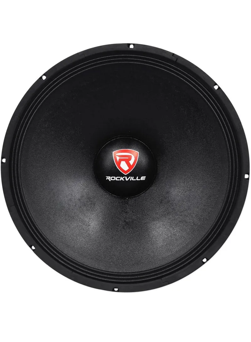 Rockville RVP18W8 1200 Watt 18" Raw DJ PA Subwoofer 8 Ohm, High-Excursion Woofer, Deep Bass, Durable Build, for Live Sound and Home Theater