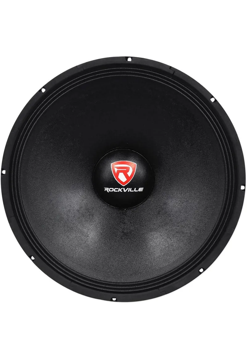 Rockville RVP18W8 1200 Watt 18" Raw DJ PA Subwoofer 8 Ohm, High-Excursion Woofer, Deep Bass, Durable Build, for Live Sound and Home Theater