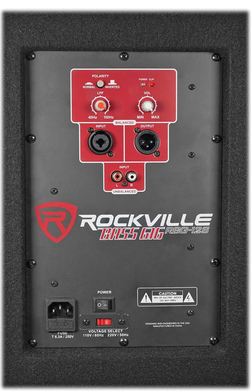 Rockville RBG12S Bass Gig 12" 1400 Watt Active Powered PA Subwoofer DJ/Pro Bundle ISO 10-12 Isolation Platform Acoustic Riser Pad for 10"/12" Subwoofers