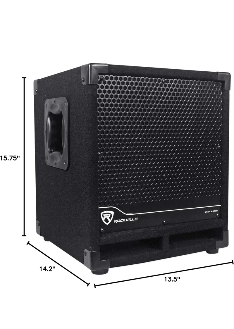 Rockville RBG10S Bass Gig 10" 1200w Powered PA Subwoofer DJ/Pro+Acoustic Riser