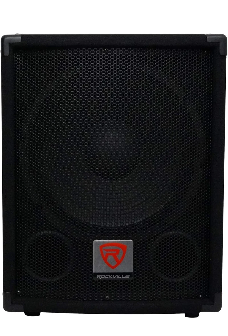 Rockville SBG1124 12" 600W Passive 4 Ω Pro DJ Subwoofer, Mdf/Pole Mount, Black