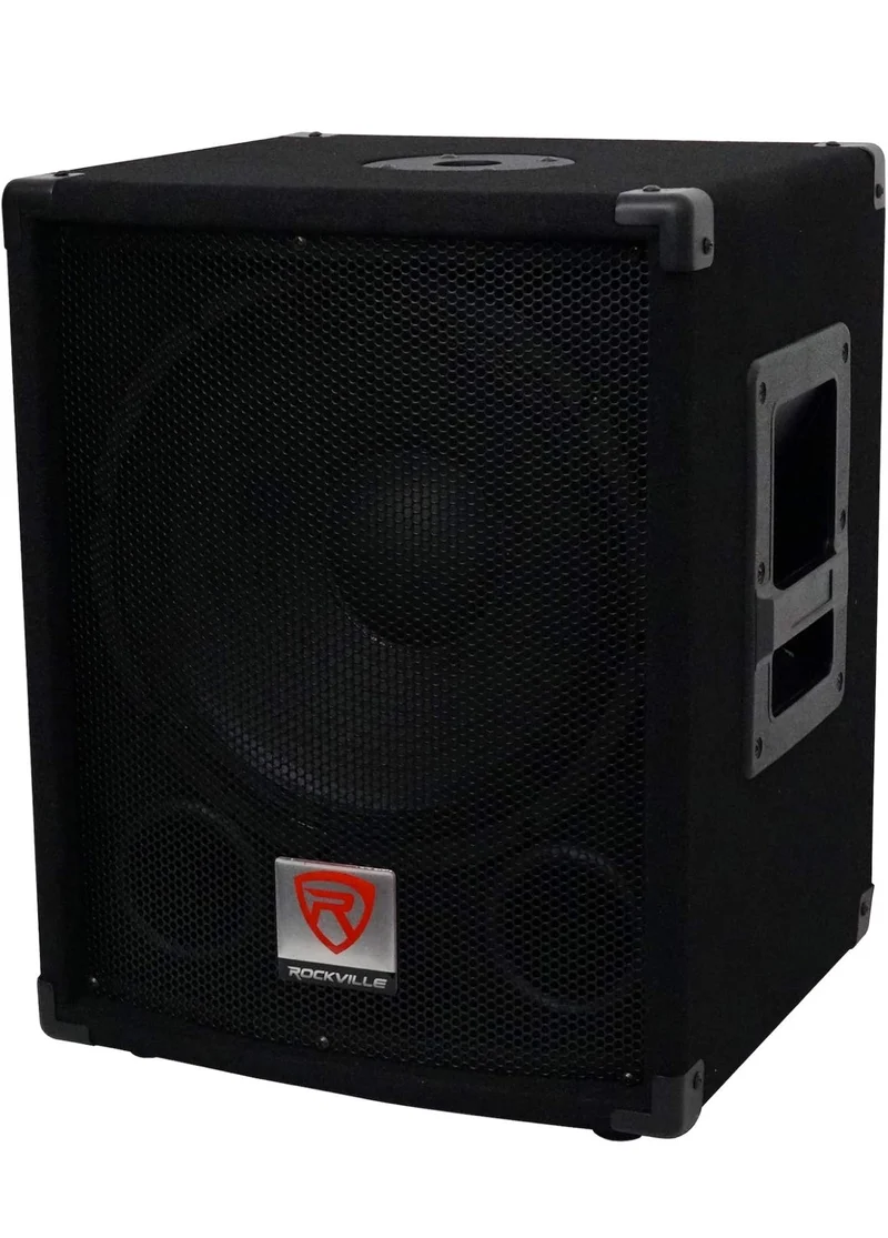 Rockville SBG1124 12" 600W Passive 4 Ω Pro DJ Subwoofer, Mdf/Pole Mount, Black