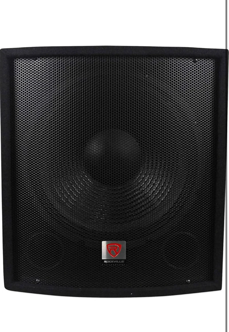 Rockville SBG1158 15" 800W Passive Pro DJ Subwoofer, MDF Cabinet/Pole Mount, Black
