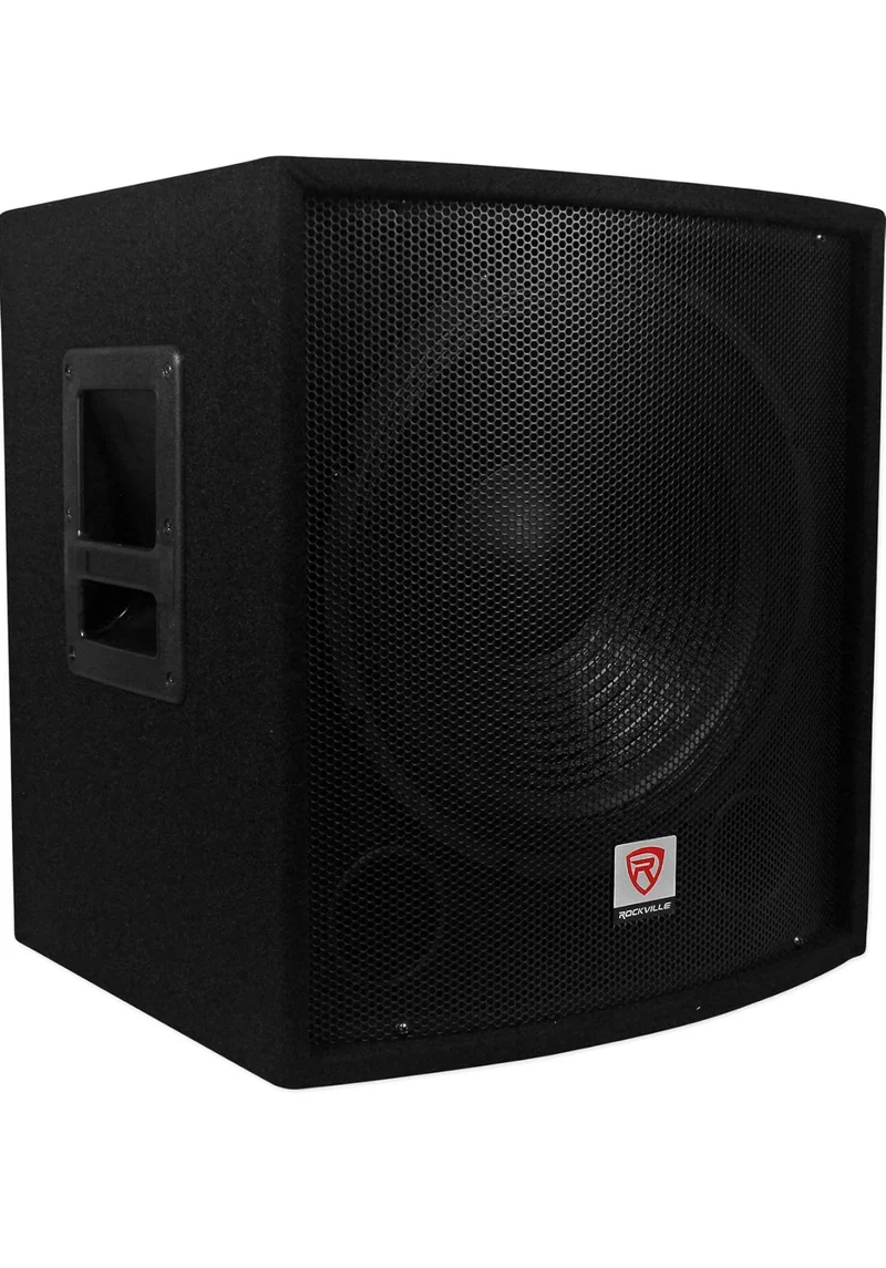 Rockville SBG1158 15" 800W Passive Pro DJ Subwoofer, MDF Cabinet/Pole Mount, Black