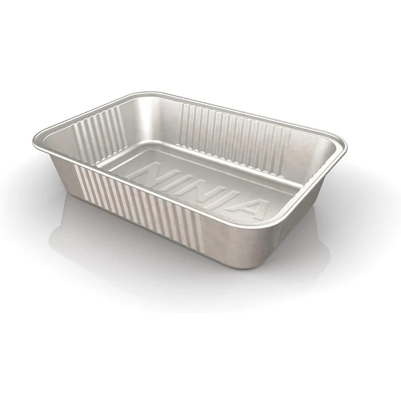 Ninja Woodfire Large Grease Tray Liners, Compatible with OG800 and OG900 Series, 5.91'' X 8.66'' X 1.97'', Pack of 10 Disposable Aluminum Foil Drip Pan, Silver