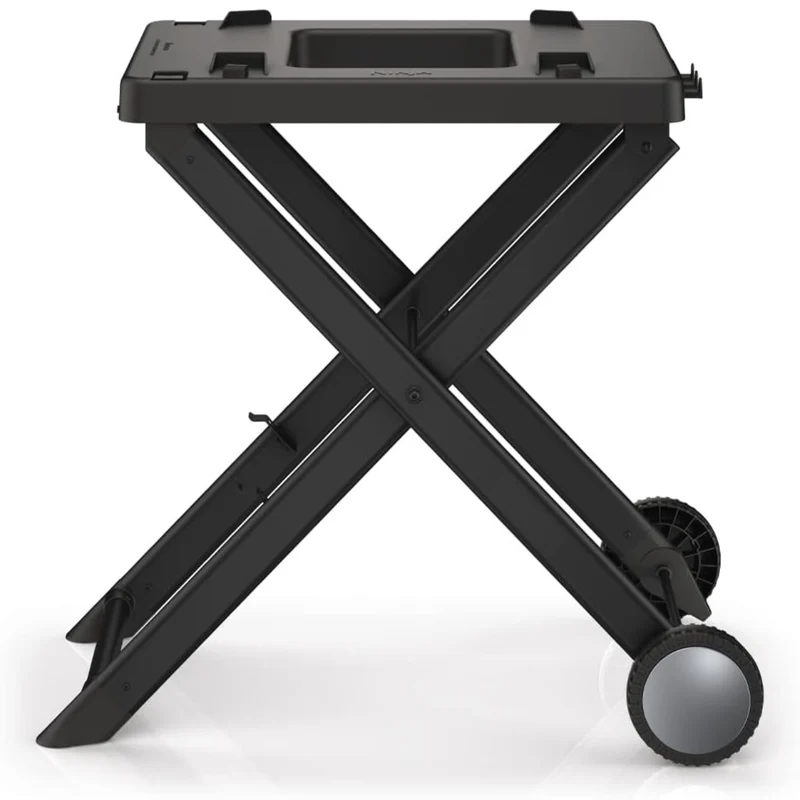 Ninja STAND Woodfire Collapsible Outdoor Grill Stand, Compatible with Ninja Woodfire Grills (OG700 Series), Foldable, Side Utensil Holder, Weather-Resistant, Black