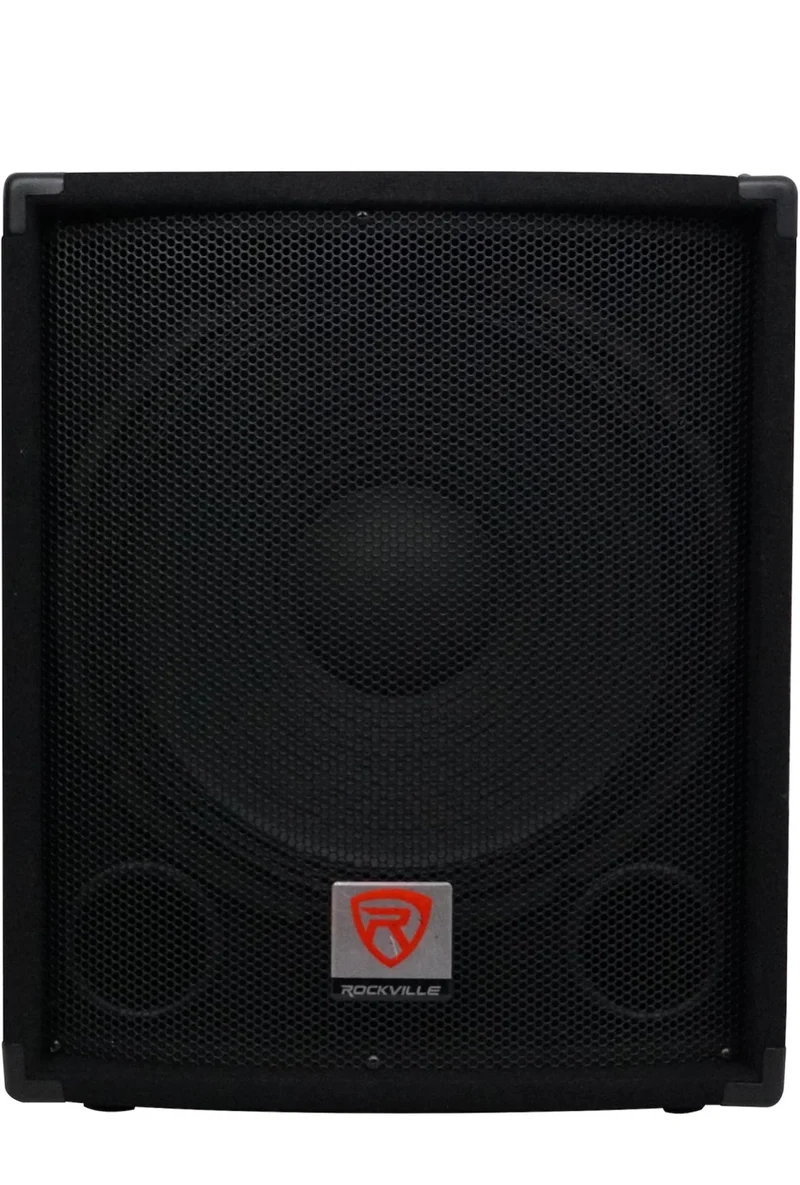 Rockville SBG1154 800 Watt Passive 4-Ohm Pro DJ Subwoofer, MDF/Pole Mount, 15 inch