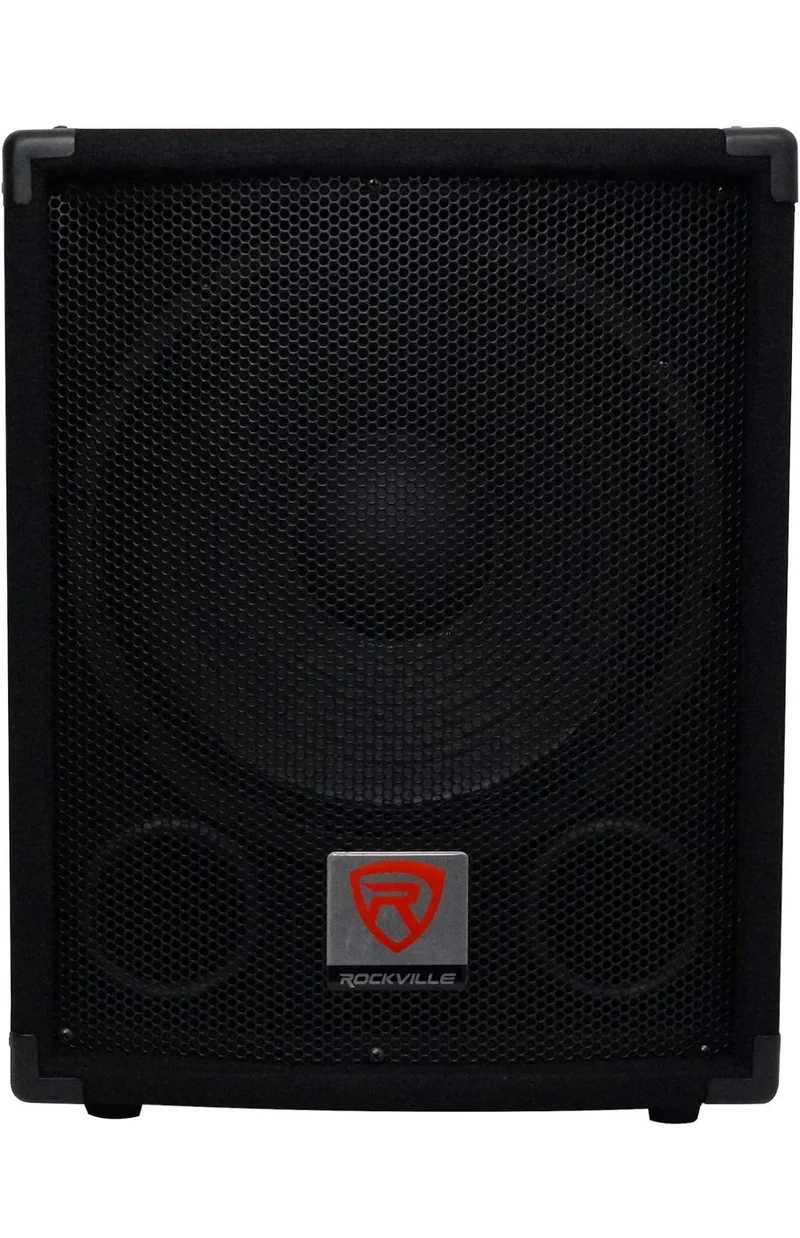 Rockville 2 SBG1124 12" 600 Watt Passive 4-Ohm Pro DJ Subwoofers,MDF/Pole Mount