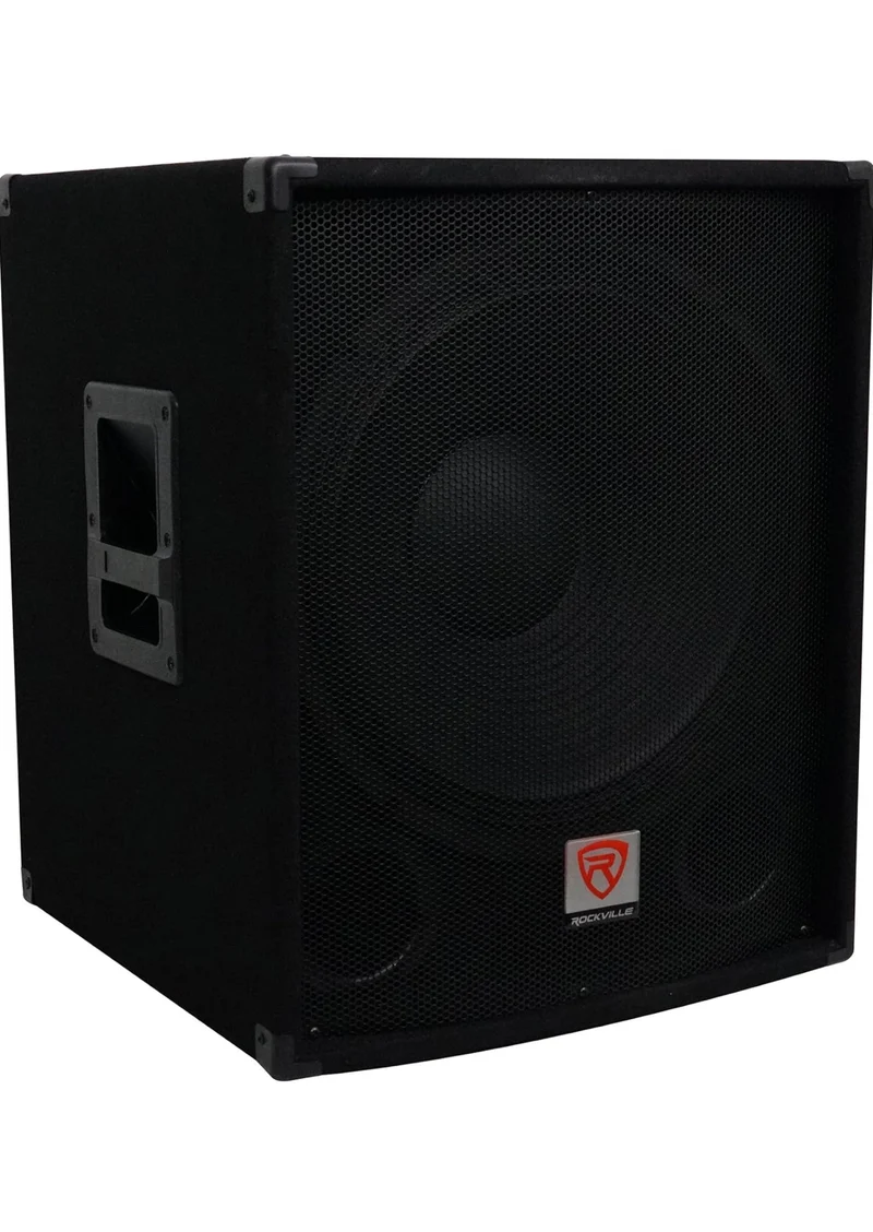Rockville SBG1184 18" 1000 Watt Passive 4-Ohm Pro DJ Subwoofer, MDF/Pole Mount