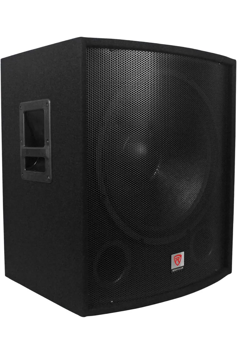 Rockville SBG1188 18" 1000 Watt Passive 8-Ohm Pro DJ Subwoofer + Steel Casters