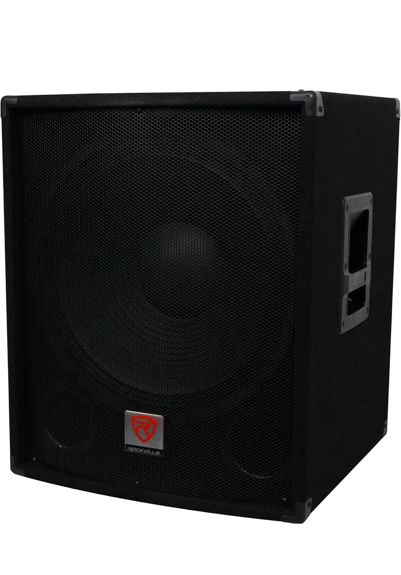 Rockville SBG1184 18" 1000 Watt Passive 4-Ohm Pro DJ Subwoofer + Steel Casters