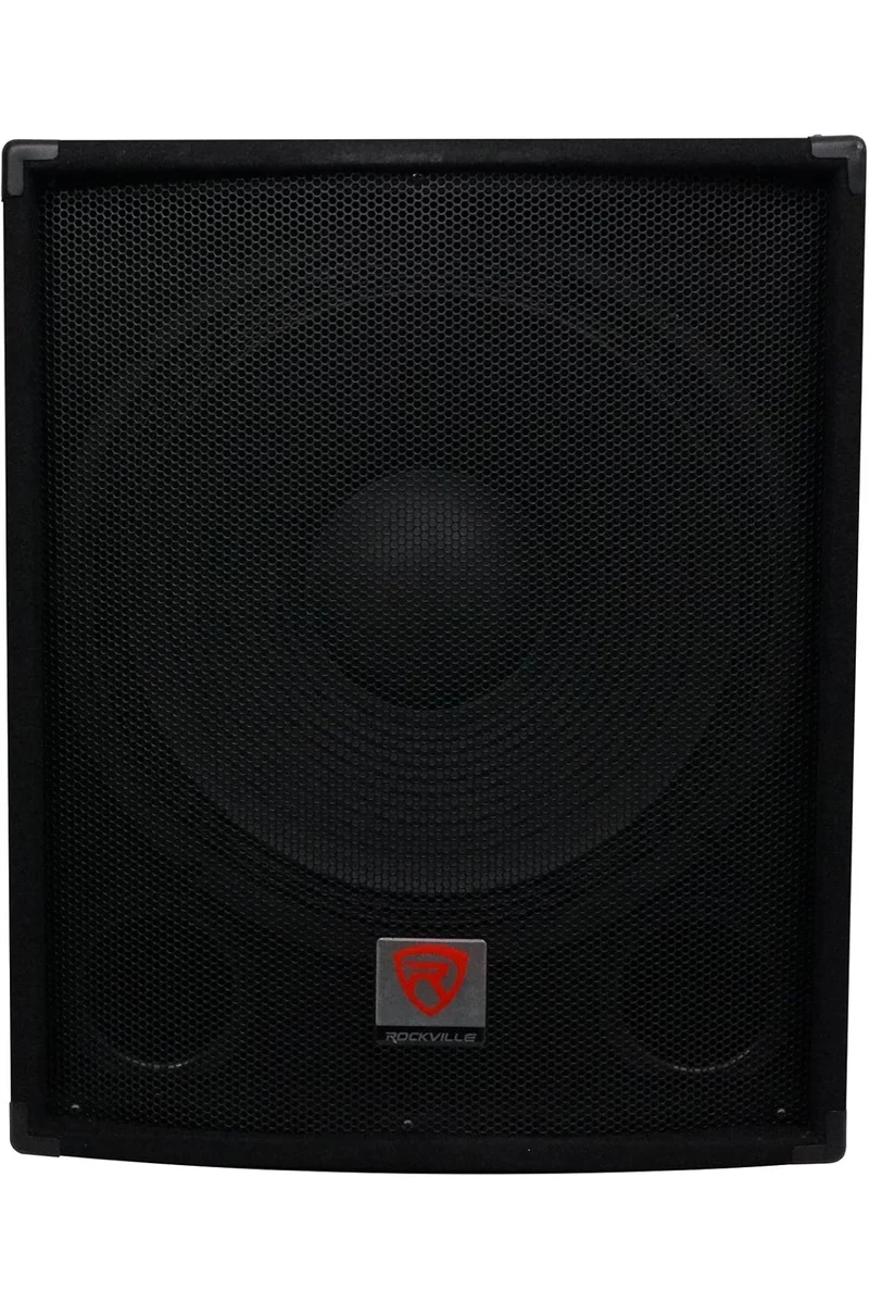 Rockville SBG1184 18" 1000 Watt Passive 4-Ohm Pro DJ Subwoofer + Steel Casters