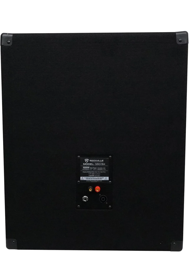 Rockville SBG1184 18" 1000 Watt Passive 4-Ohm Pro DJ Subwoofer + Steel Casters