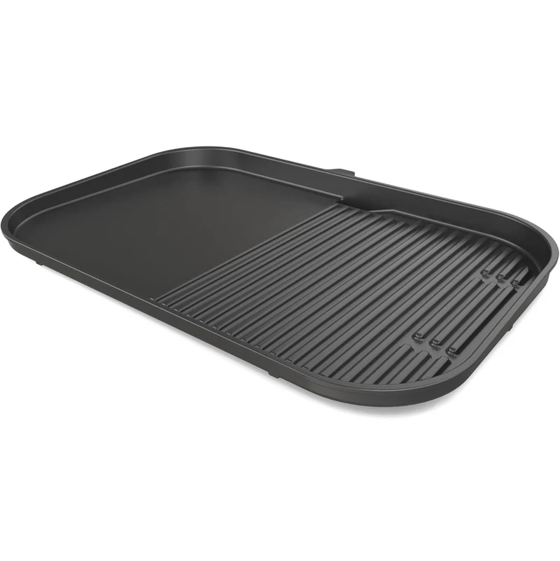 Ninja XL Woodfire Grill & Griddle Plate, Compatible with OG800 and OG900 Series, 2-in-1 Grill and Griddle Functionality, Ceramic, Nonstick Coating, Black