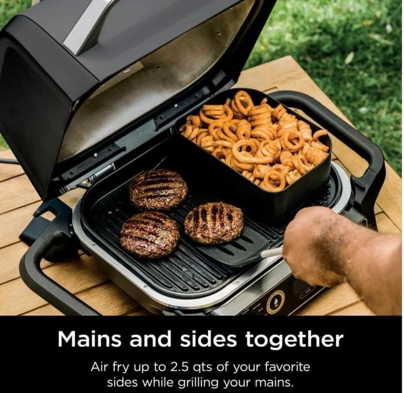 Ninja Woodfire, Combo Crisper Basket, 2.5-Quart Capacity, Compatible with Ninja Woodfire Grills (OG700 series), Nonstick, Black