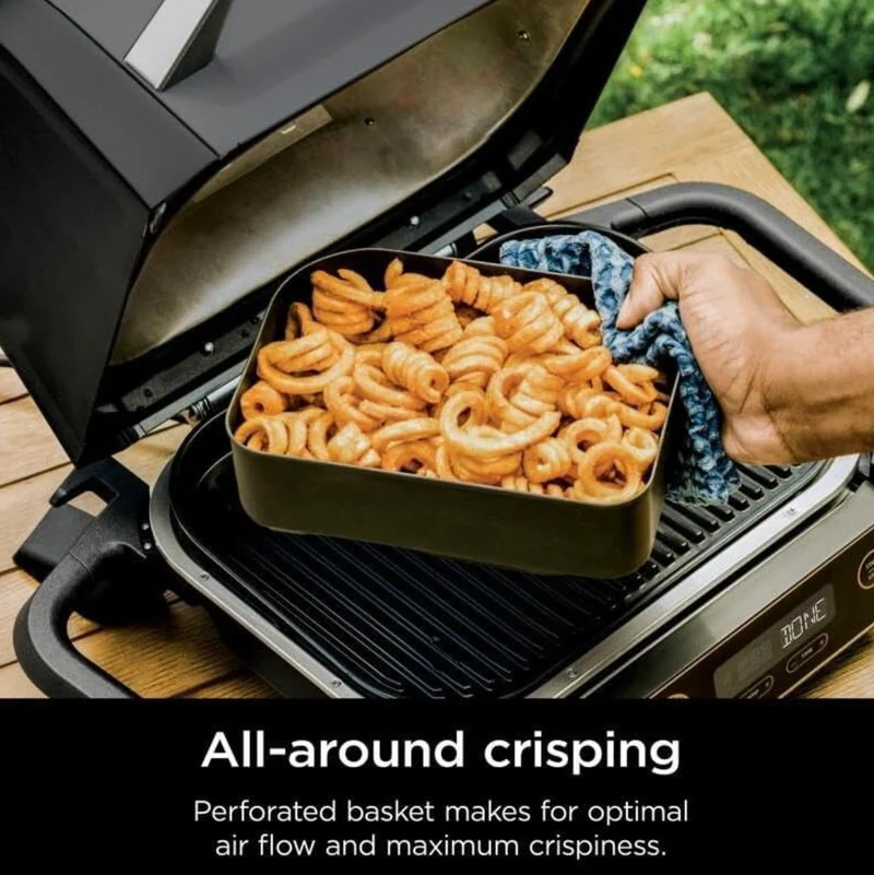 Ninja Woodfire, Combo Crisper Basket, 2.5-Quart Capacity, Compatible with Ninja Woodfire Grills (OG700 series), Nonstick, Black
