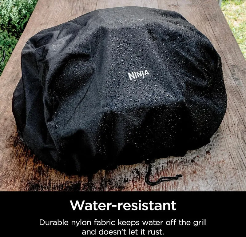 Ninja CoverPremium Outdoor Cover, Compatible Woodfire Grills (OG700 Series), Water-Resistant, Anti-Fade Fabric, Lightweight, Black, 19'' x 24'' x 13'
