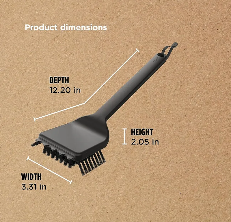 Ninja Woodfire Outdoor Grill Cleaning Brush, Compatible with All Ninja Woodfire Outdoor Grills (OG700, OG800, and OG900 Series), Non-Scratch, Heat Resistant, Scraper Tool, Black