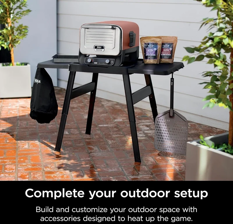 Ninja Perforated Pizza Peel, Compatible Woodfire Outdoor Oven (OO100 series), Hanging Drawstring, Aluminum, Grey/Black, 19.5'' x 16.5'' x15"