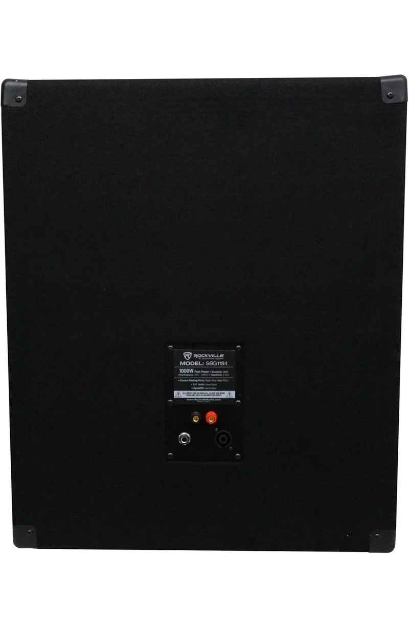 Rockville SBG1184 18" 1000 Watt Passive 4-Ohm Pro DJ Subwoofer + Steel Casters
