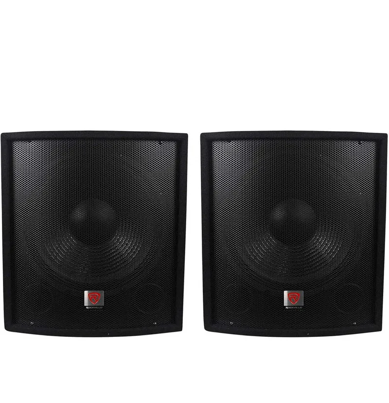 Rockville (2) SBG1158 15" 800w Passive Pro DJ Live Sound Subwoofers MDF Cabinets