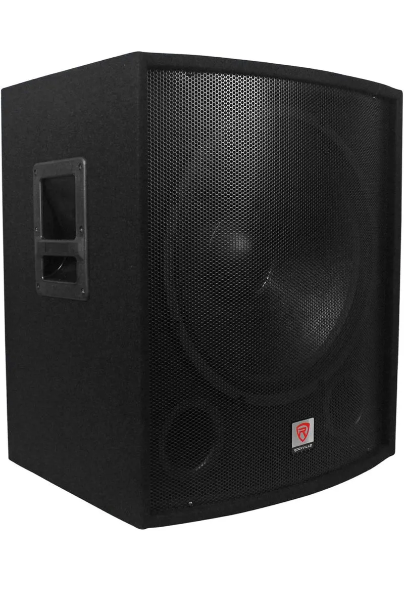 Rockville SBG1188 18" Pro DJ PA Subwoofer Sub+5000w 2-Channel Amplifier+Cable