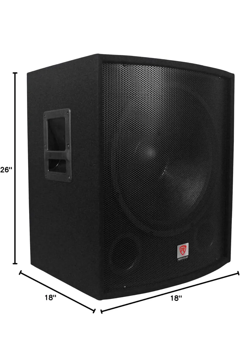 Rockville (2) New SBG1188 18" 2000 Watt Passive Pro DJ Subwoofers Subs