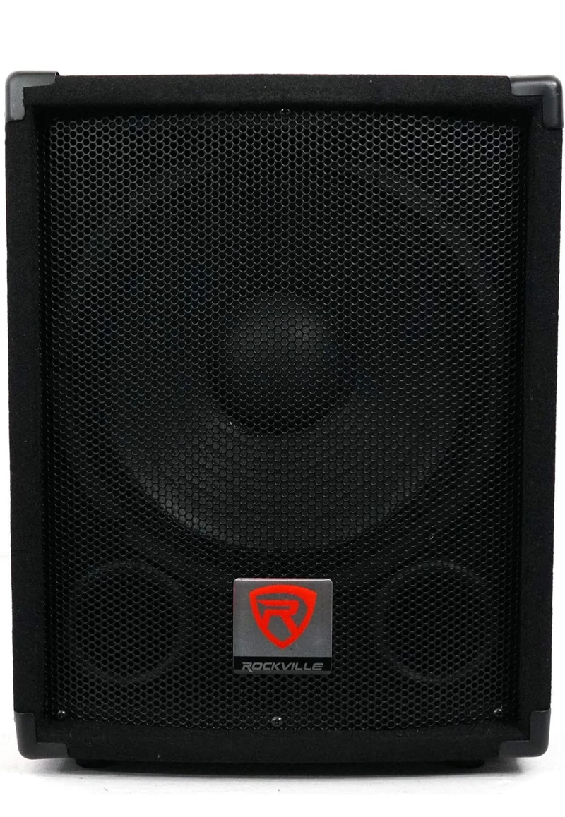 Rockville (2) SBG1128 12" Pro DJ PA Subwoofers+5000w 2-Channel Amplifier+Cables