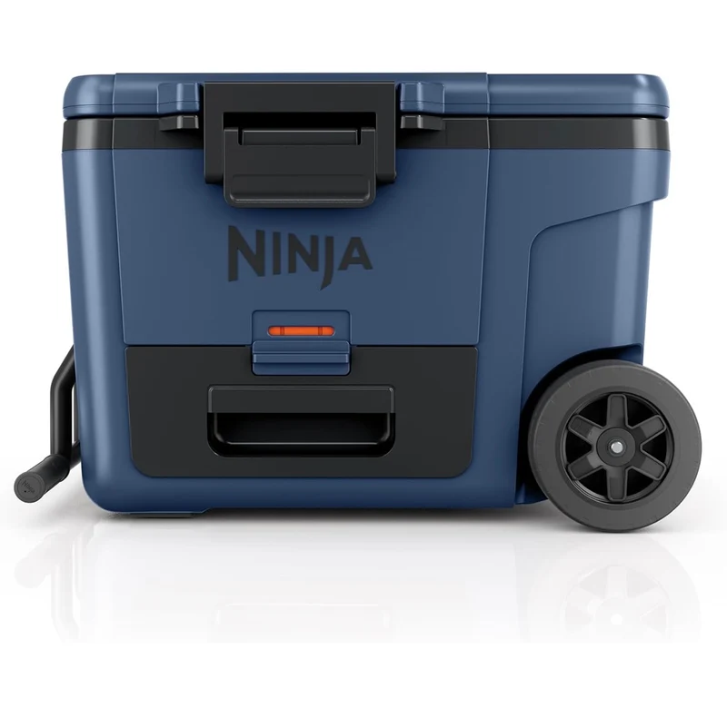 Ninja Cooler FrostVault 45QT Cooler with Wheels Insulated with Temp Dry Storage Drawer Keeps Ice Cold for Days - Lakeshore Blue (FB245BL)