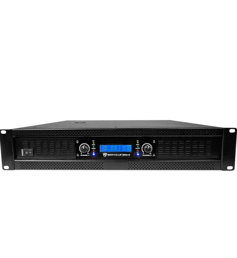 Rockville (2) SBG1158 15" Pro DJ PA Subwoofers+5000w 2-Channel Amplifier+Cables